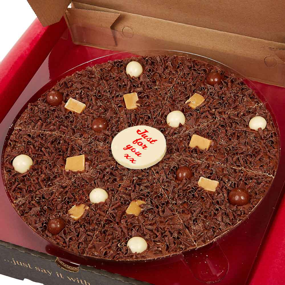 Just for you... whatever your messager add it to our personalised chocolate pizzas